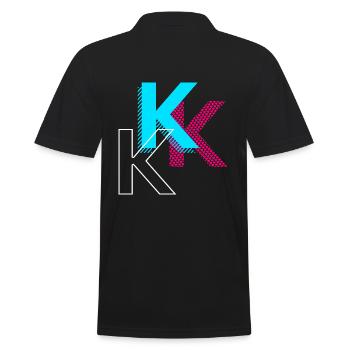 K - Men's Polo Shirt - black - Back - Kai (181cm)