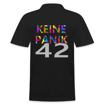 KEINE PANIK und die Antwort auf den ganzen Rest 2 - Männer Poloshirt - Schwarz - Hinten - Kai (181cm)