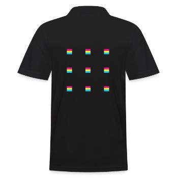 Pansexual Flags - Men's Polo Shirt - black - Back - Kai (181cm)
