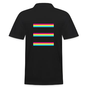 Pansexual Flag - Men's Polo Shirt - black - Back - Kai (181cm)