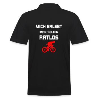 Fahrrad - Männer Poloshirt - Schwarz - Hinten - Kai (181cm)