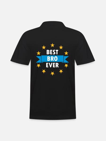 Best bro ever (banners, stars) - Men's Polo Shirt - black