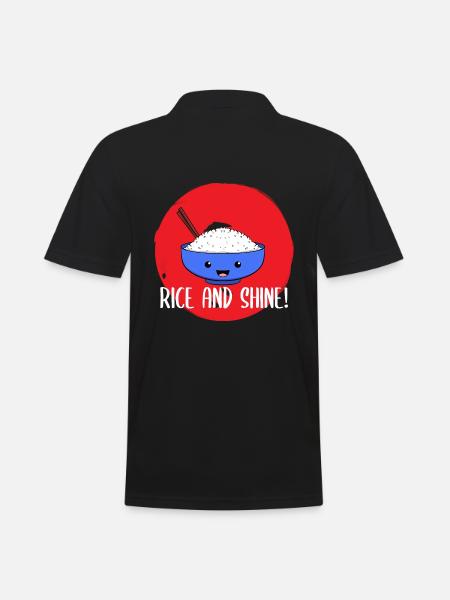 Rice And Shine Reisbauer - Männer Poloshirt - Schwarz