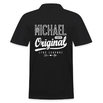 Michael ORIGINAL shirt custom first name michael - Men's Polo Shirt - black - Back - Kai (181cm)