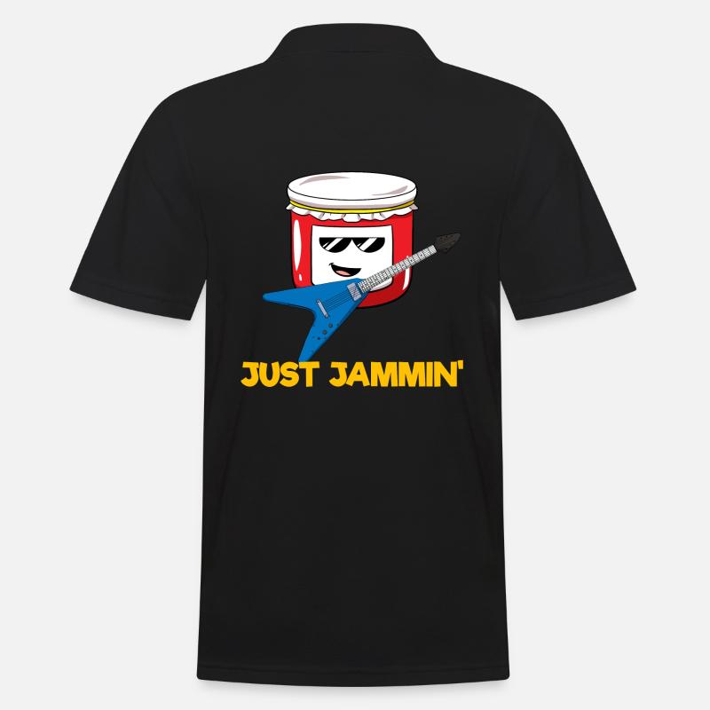Jam Worth Gitarrist - Männer Poloshirt - Schwarz