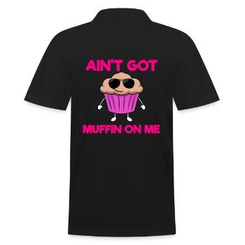 Liebes Muffin Konditor - Männer Poloshirt - Schwarz - Hinten - Kai (181cm)