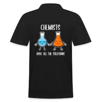 Chemists Have All The Solutions Chemiker - Männer Poloshirt - Schwarz - Hinten - Kai (181cm)