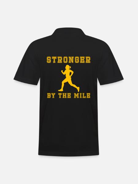 Lustiger Ultramarathon Marathonläufer - Männer Poloshirt - Schwarz
