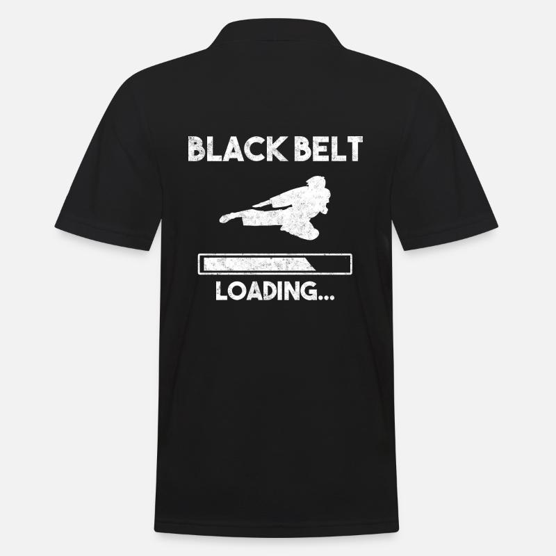 Blackbelt Loading Taekwondo - Männer Poloshirt - Schwarz