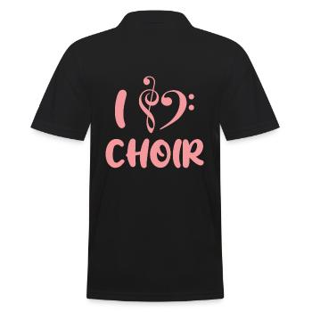 I Love Choir Musikprofessor - Männer Poloshirt - Schwarz - Hinten - Kai (181cm)