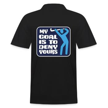 feldhockey fieldhockey-goal is to deny yours - Männer Poloshirt - Schwarz - Hinten - Kai (181cm)