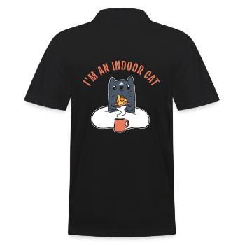 Je suis un solitaire de chat d’intérieur - Polo Homme - noir - Dos - Kai (181cm)