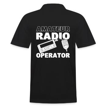Amateur Radio Operator Funker - Männer Poloshirt - Schwarz - Hinten - Kai (181cm)