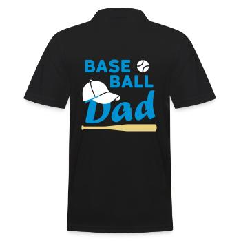 Papa de baseball (balle de jeu, casquette de baseball, baseball sc - Polo Homme - noir - Dos - Kai (181cm)