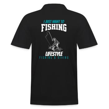 Fishing Lifestyle - Polo Homme - noir - Dos - Kai (181cm)