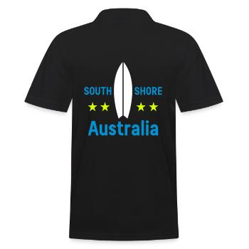 South shore, Australie (planche de surf, étoiles) - Polo Homme - noir - Dos - Kai (181cm)