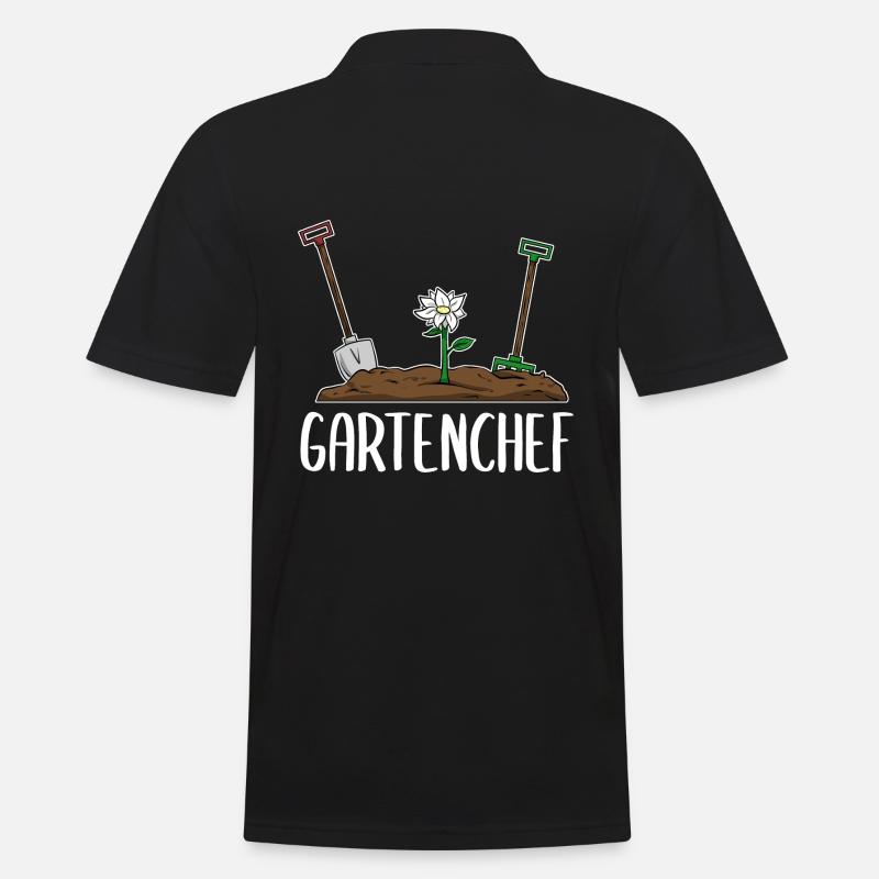 Gartenchef Gärtner Gartenarbeit - Männer Poloshirt - Schwarz