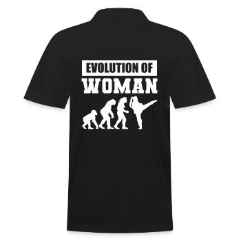 Evolution Of Woman Taekwondo-Athlet - Männer Poloshirt - Schwarz - Hinten - Kai (181cm)
