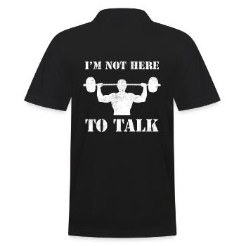 I'm Not Here To Talk Bodybuilder Or Athlete - Men's Polo Shirt - black - Back - Kai (181cm)