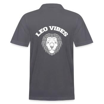 Leo Vibes Astrologe - Männer Poloshirt - Anthrazit - Hinten - Nico (186cm)