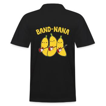 Band-nana Gitarrist - Männer Poloshirt - Schwarz - Hinten - Kai (181cm)