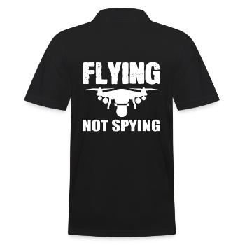 Fliegende Drohne Drohnenpilot - Männer Poloshirt - Schwarz - Hinten - Kai (181cm)