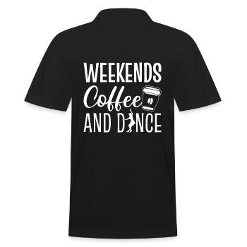 Weekends Coffee And Dance Breakdancer - Männer Poloshirt - Schwarz - Hinten - Kai (181cm)