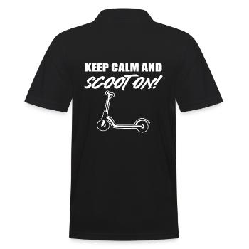 Roller -Tricks Scooter Rider - Männer Poloshirt - Schwarz - Hinten - Kai (181cm)