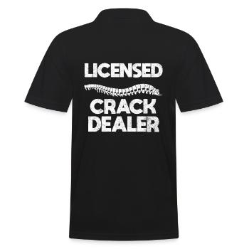 Licensed Crack Dealer Doktor der Chiropraktik - Männer Poloshirt - Schwarz - Hinten - Kai (181cm)