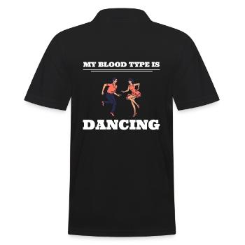 My Blood Type Is Dancing Zeitgenössischer Tänzer - Männer Poloshirt - Schwarz - Hinten - Kai (181cm)