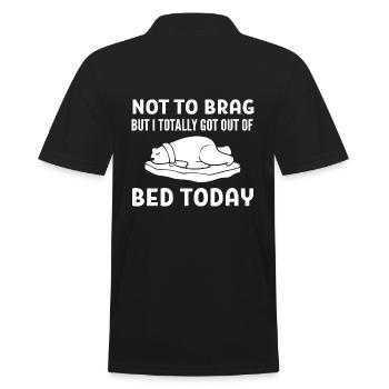 Schläfriger Eisbär Zookeeper - Männer Poloshirt - Schwarz - Hinten - Kai (181cm)