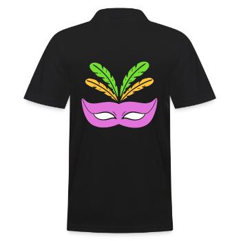 Mardi Gras Mask Mardi Gras Performer - Männer Poloshirt - Schwarz - Hinten - Kai (181cm)