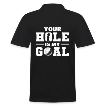 Votre trou est mon objectif Médaillé de golf - Polo Homme - noir - Dos - Kai (181cm)