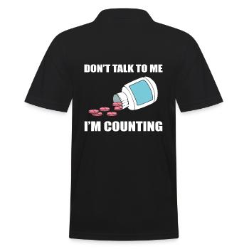 Don't Talk To Me I'm Counting Apothekentechniker - Männer Poloshirt - Schwarz - Hinten - Kai (181cm)