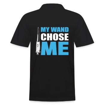 My Wand Chose Me General Internist - Männer Poloshirt - Schwarz - Hinten - Kai (181cm)