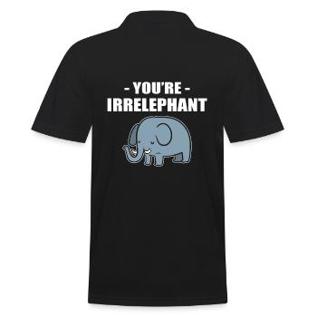 Elefant -Wortspiele Elefantenbegleiter - Männer Poloshirt - Schwarz - Hinten - Kai (181cm)