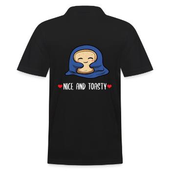 Brot Wortspiel Bäcker - Männer Poloshirt - Schwarz - Hinten - Kai (181cm)