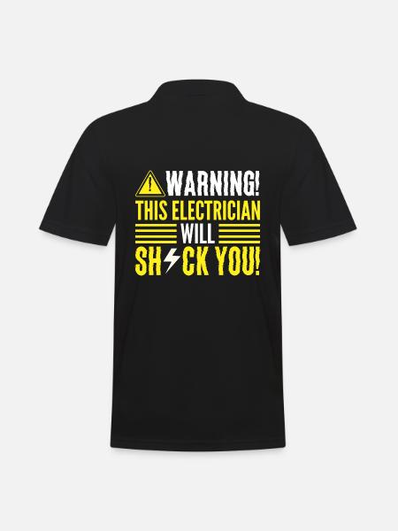 Lustiger Elektriker Elektroexperte - Männer Poloshirt - Schwarz