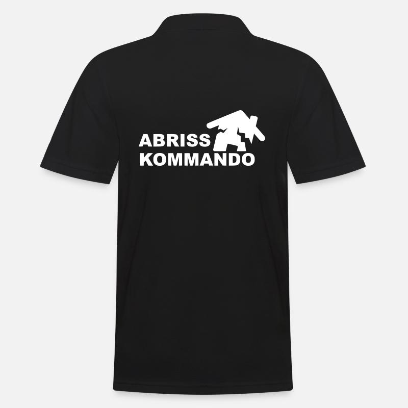 Abriss Kommando - Männer Poloshirt - Schwarz