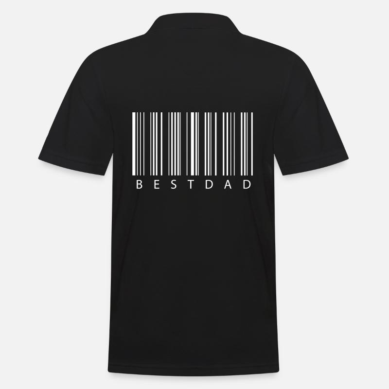 Bestdad Barcode - bester Papa - Männer Poloshirt - Schwarz
