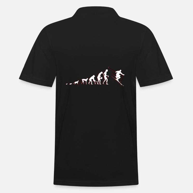 Ski - Männer Poloshirt - Schwarz