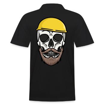 Artisanat Casque de sécurité Crâne Travaux de chantier Emploi - Polo Homme - noir - Dos - Kai (181cm)