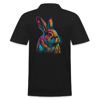 Aquarelle de lapin de Pâques mignonne - Polo Homme - noir - Dos - Kai (181cm)
