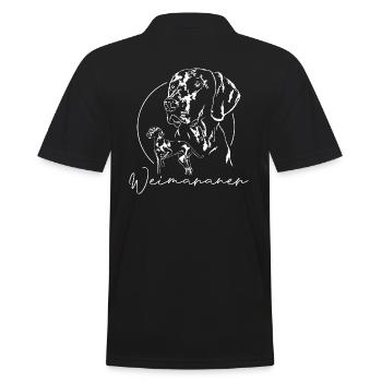 WEIMARANER Hound Design Wilsigns Dog Hunter - Men's Polo Shirt - black - Back - Kai (181cm)