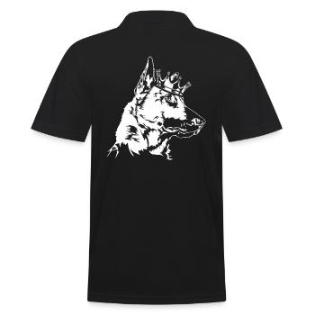 MALINOIS Crown Dogs Dog Wilsigns - Men's Polo Shirt - black - Back - Kai (181cm)