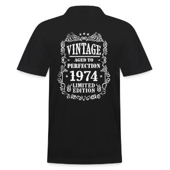 Né en 1974 anniversaire 50 ans - Polo Homme - noir - Dos - Kai (181cm)