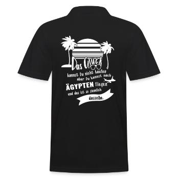 Glück Ägypten Urlaub Ferien Reise Geschenkidee - Männer Poloshirt - Schwarz - Hinten - Kai (181cm)