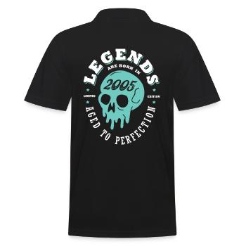 2005 anniversaire skull 18 ans anniversaire - Polo Homme - noir - Dos - Kai (181cm)
