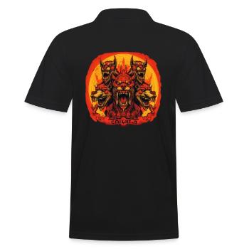 Dog Wolf Werewolf Cerberus Hellhound myth - Men's Polo Shirt - black - Back - Kai (181cm)