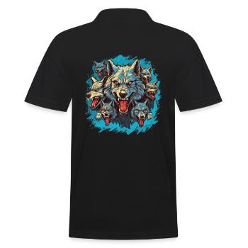 Mythe du chien-loup-garou, Cerberus, Hellhound - Polo Homme - noir - Dos - Kai (181cm)